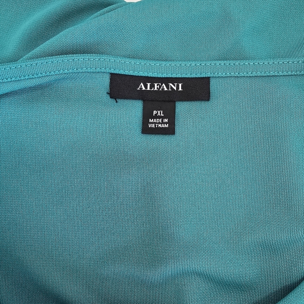 Alfani Tulip Hem Front Sleeveless Dress In Green - Picture 7 of 9
